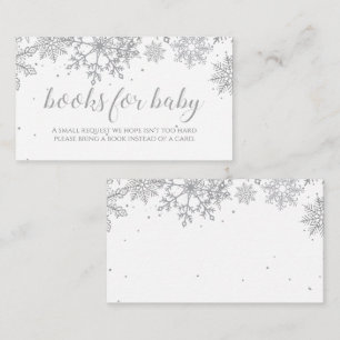 Winter Snowflake Books for baby Enclosure Card