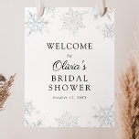 Winter Snowflake Bridal Shower Welcome Sign<br><div class="desc">Welcome guests to your wedding shower with this beautiful poster. Add the guest of honor's name,  shower date and custom welcome text using the fields provided.</div>