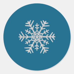 Winter Snowflake Christmas Xmas Costumes Men Women Classic Round Sticker
