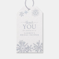 Winter Snowflake Dusty Blue Shower Thank You