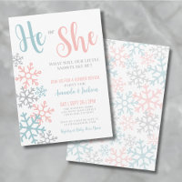 Winter Snowflake Gender Reveal Party