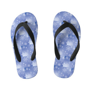 Winter Snowflake Kid's Flip Flops