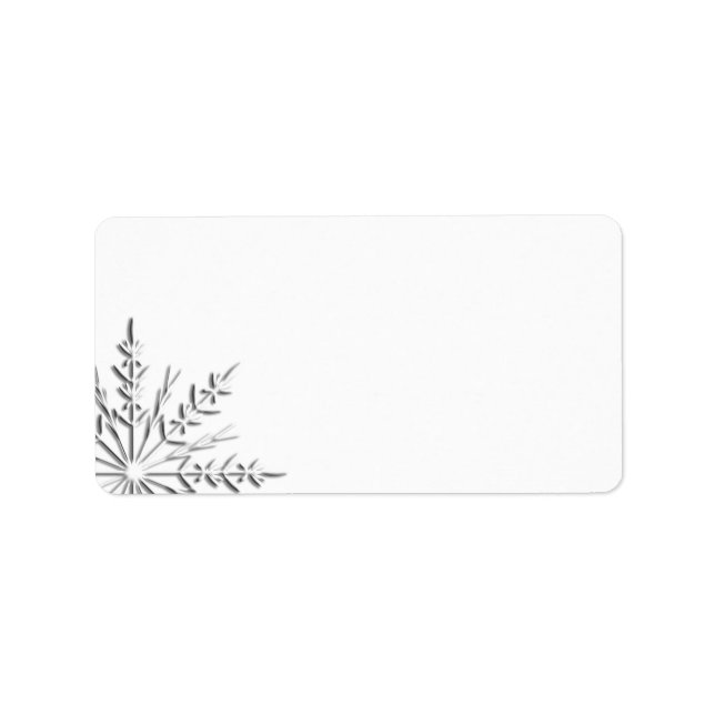 Winter Snowflake Label (Front)