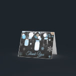 Winter Snowflake Mason Jar Blue Chalkboard Thank You Card<br><div class="desc">Winter Snowflake Mason Jar Blue Chalkboard Thank You card</div>