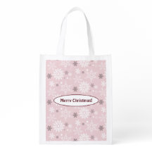 Winter Snowflake Merry Christmas! Pale Pink