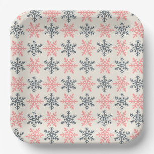 Winter Snowflake Paper Plate