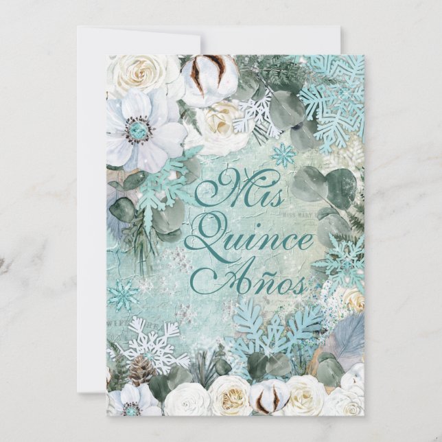 Winter Snowflake Party Invitation (Front)