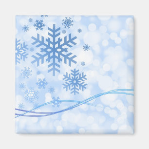Winter Snowflake Pattern Magnet