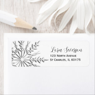 Winter Snowflake Return Address Return Address Label