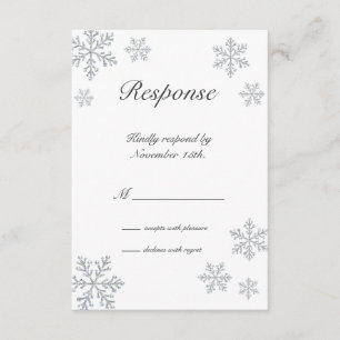 Winter Snowflake RSVP Card