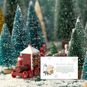 Winter Snowflake S'more Cookie Books Baby Shower Enclosure Card