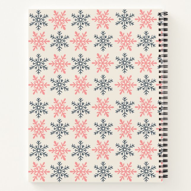 Winter Snowflake Spiral Notebook (Back)