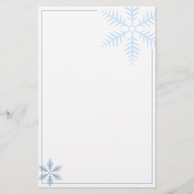 Winter Snowflake Stationery (Front)