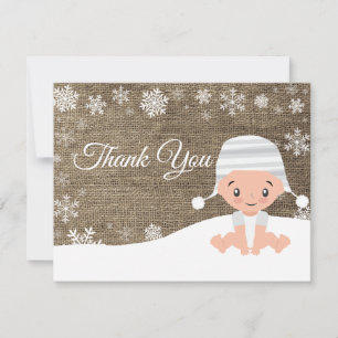 Winter Snowflake Thank You Card