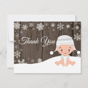Winter Snowflake Thank You Card