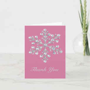 Winter Snowflake Thank You Card