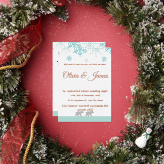 Winter Snowflake Wedding Invitation