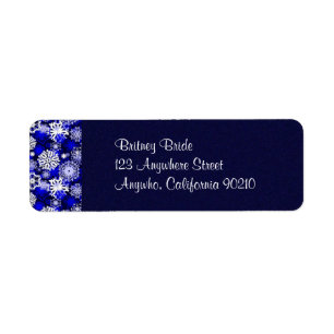 Winter Snowflake Wedding Return Address Seals