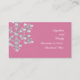 Winter Snowflake Wedding Website Card