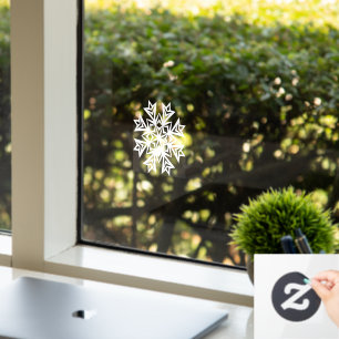 winter snowflake window cling