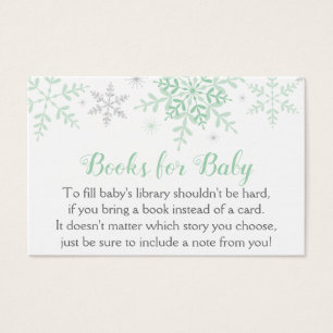 Winter Snowflakes Baby Shower Bring a Book