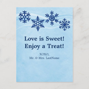 Winter Snowflakes Candy Buffet Dessert Table Cards
