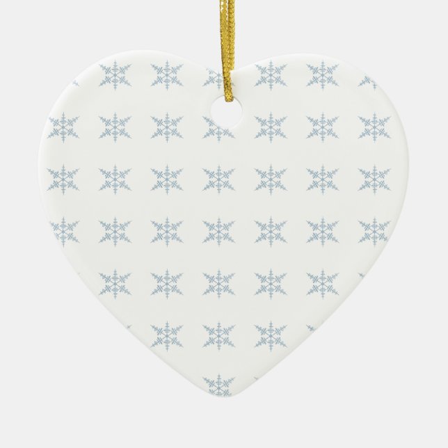 Winter Snowflakes Ceramic Ornament (Front)
