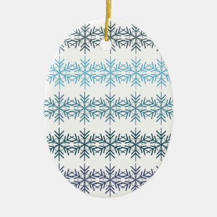 Winter Snowflakes Ceramic Tree Decoration