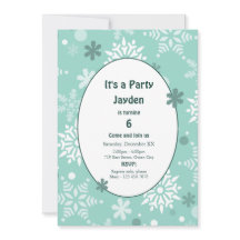 Winter Snowflakes Christmas Birthday Party