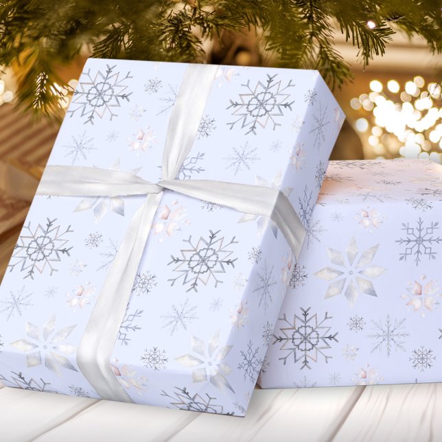 Winter Snowflakes Christmas Wrapping Paper (Winter Snowflakes Christmas Wrapping Paper)