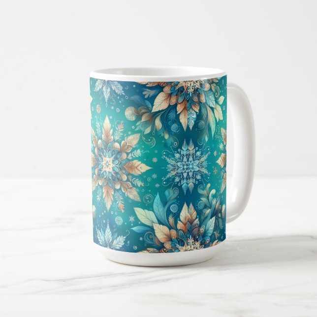 Winter Snowflakes  Coffee Mug (Front Right)