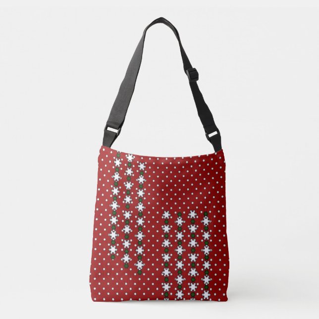 Winter Snowflakes Crossbody Bag (Front)