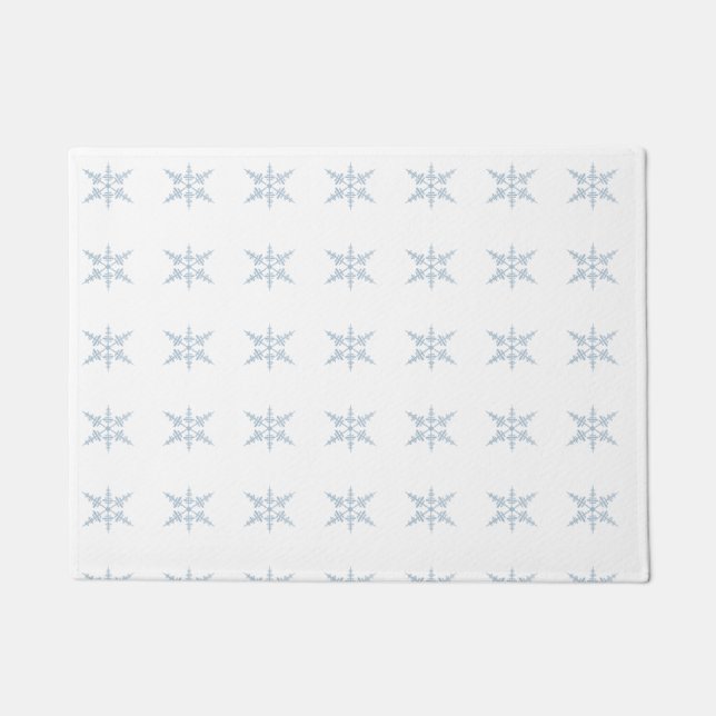 Winter Snowflakes Door Mat (Front)