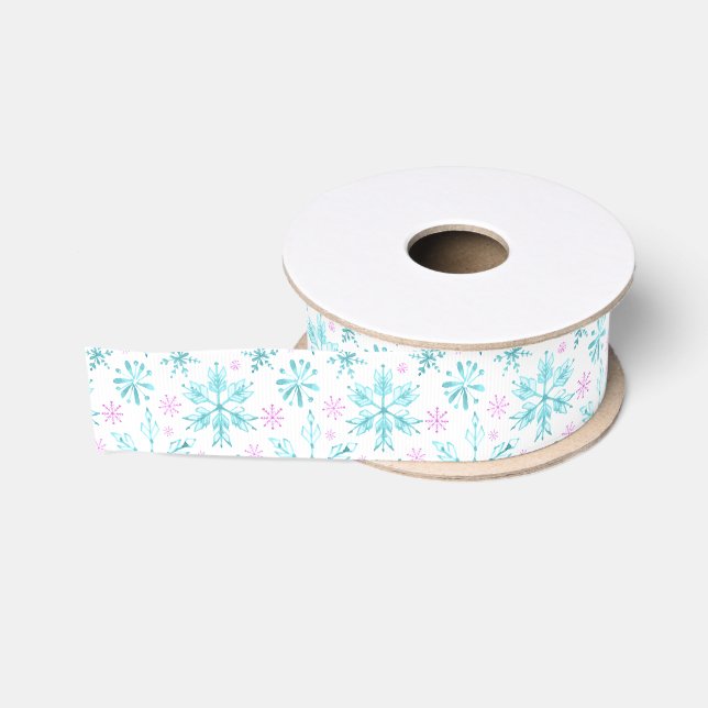 Winter Snowflakes Grosgrain Ribbon (Spool)