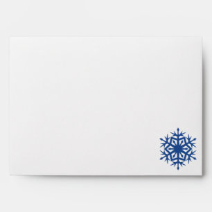 Winter Snowflakes in Blue Envelopes