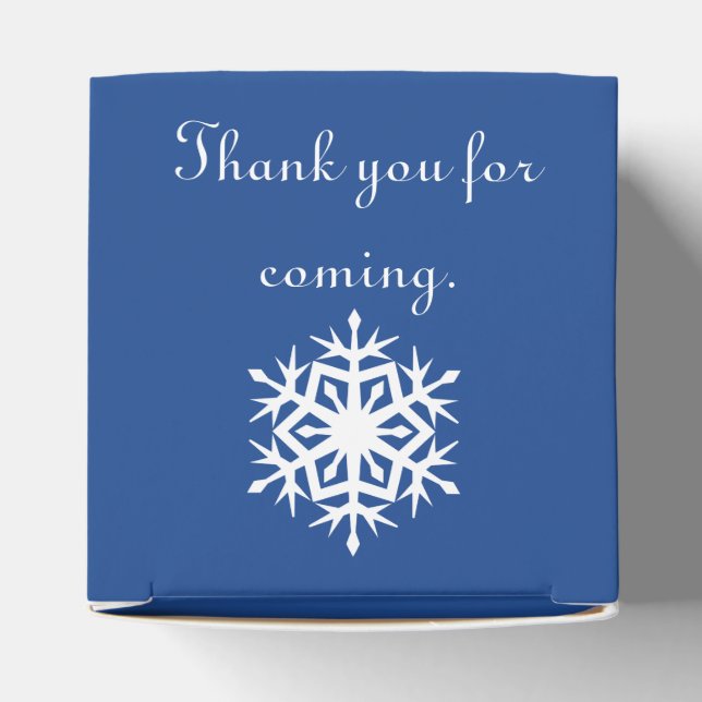 Winter Snowflakes in Blue Favour Box (Top)