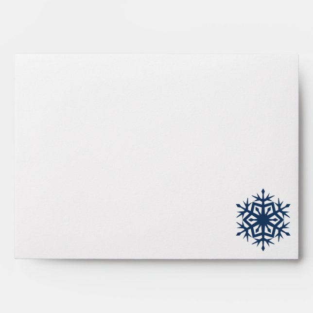 Winter Snowflakes in Navy Envelopes (Front)