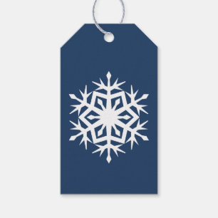 Winter Snowflakes in Navy Gift Tag
