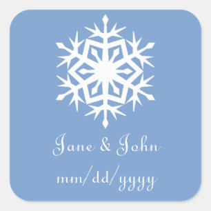 Winter Snowflakes in Periwinkle Sticker
