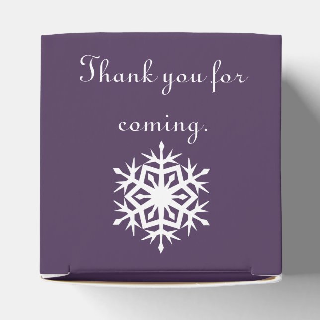 Winter Snowflakes in Purple Favour Box (Top)