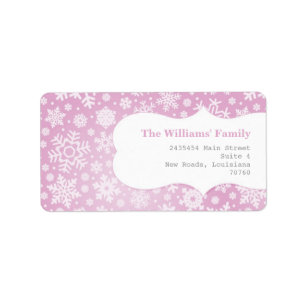 Winter Snowflakes Label