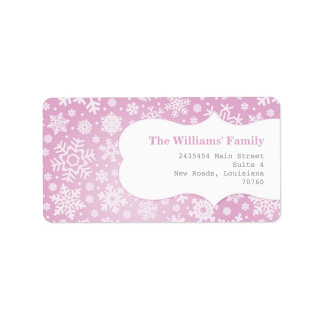 Winter Snowflakes Label (Front)