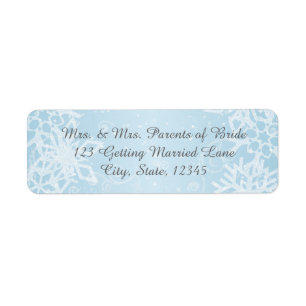 Winter Snowflakes Label Return Address Label
