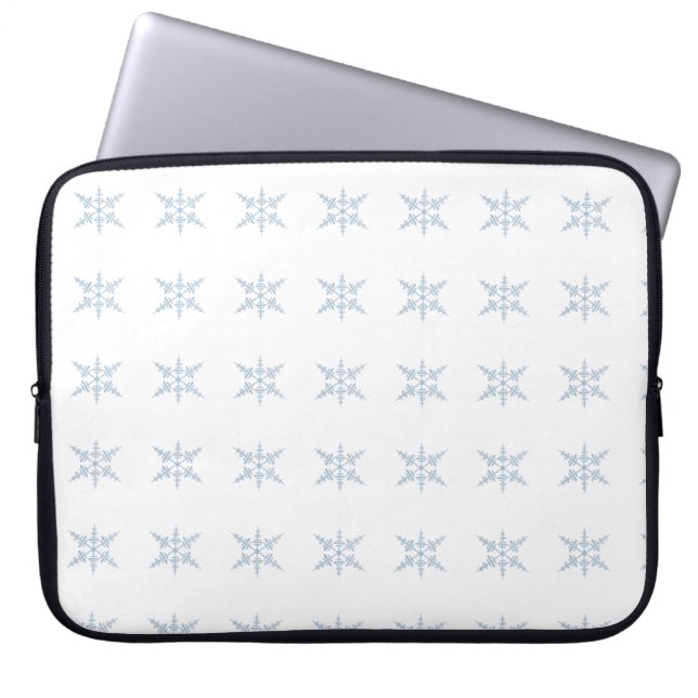 Winter Snowflakes Laptop Sleeve (Front)