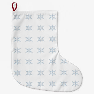 Winter Snowflakes Large Christmas Stocking