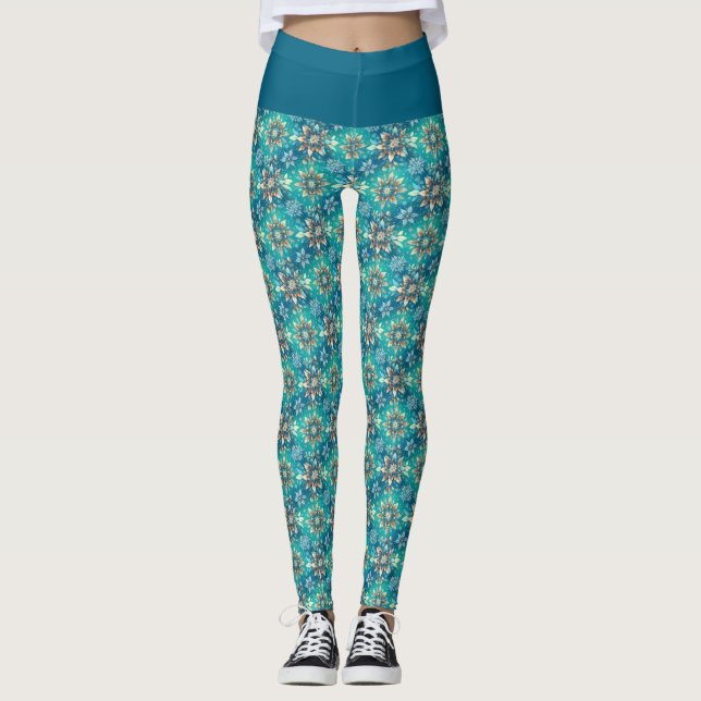 Winter Snowflakes  Leggings (Front)