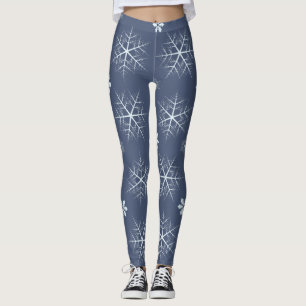winter snowflakes leggings