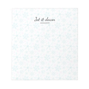 Winter Snowflakes Notepad