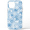 Winter snowflakes pattern on blue