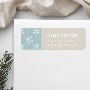Winter Snowflakes Personalised Return Address Label